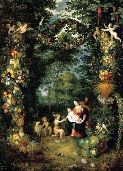 Jan Brueghel the Younger The Holy Family with St John